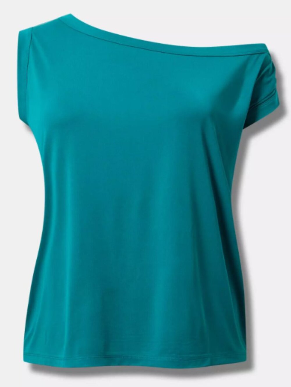 Torrid Teal Sandwashed Off-Shoulder Tee (2X)
